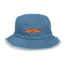 Load image into Gallery viewer, LoverGurl Distressed Denim Bucket Hat