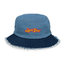 Load image into Gallery viewer, LoverGurl Distressed Denim Bucket Hat
